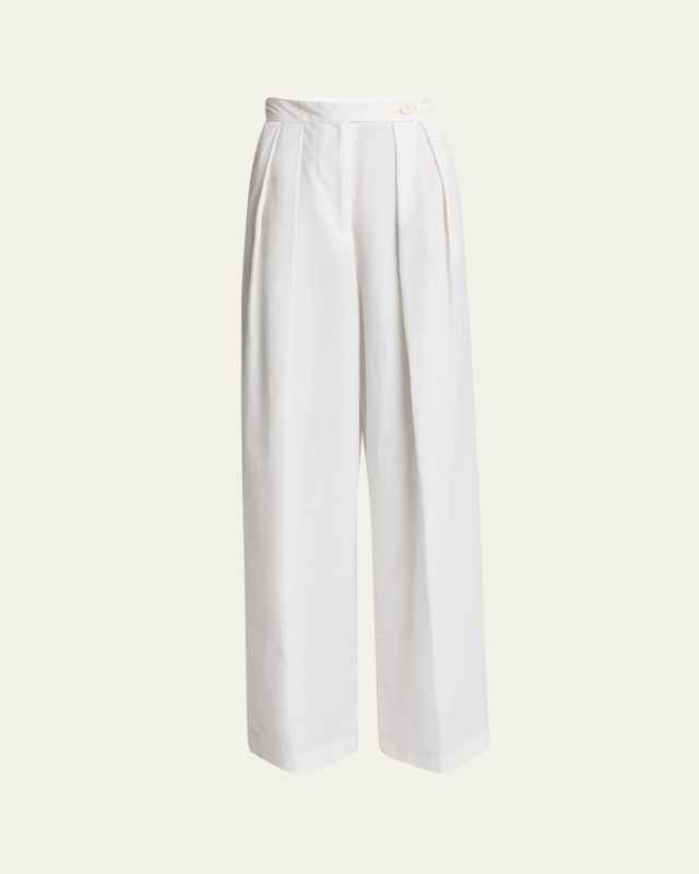 Pamplona Pleated Wide-Leg Pants